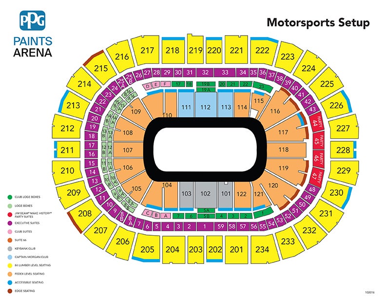 PPG Paints Arena, Pittsburgh PA - Seating Chart View