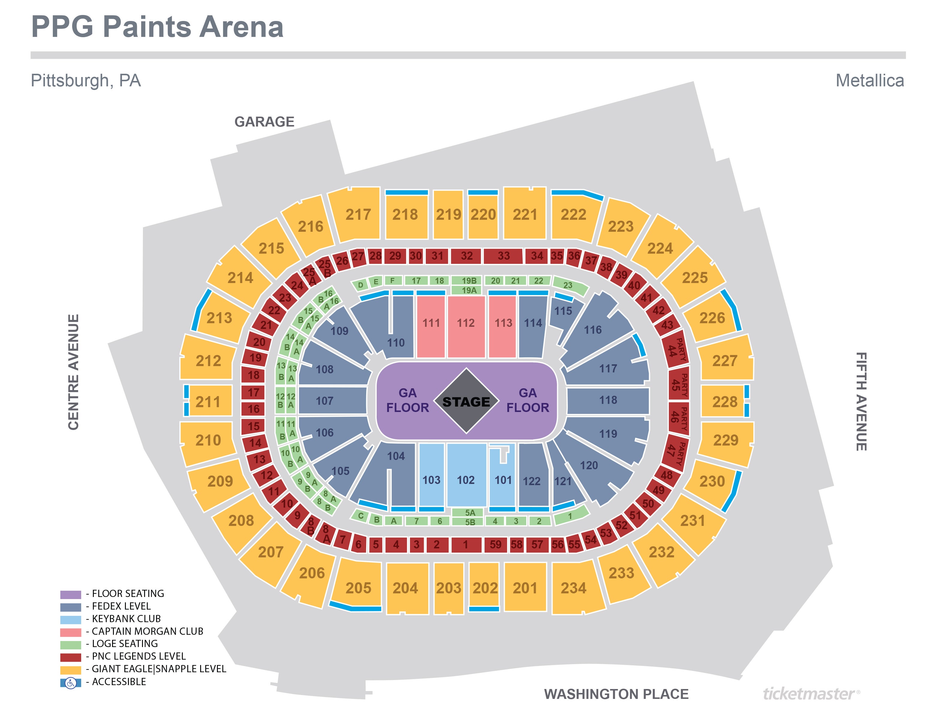 Us Bank Stadium Concert Seating Chart Metallica Awesome Home